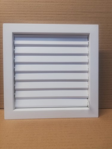 Kratka Zamykana Biała - do otworu 230x230 mm - metalowe kratki lakierowane (1)