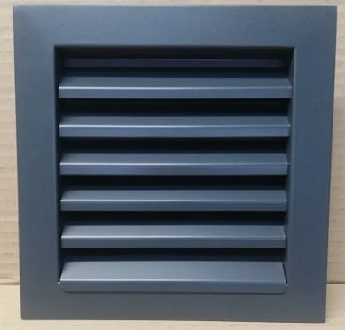 Kratka zewnętrzna STAŁA do otworu 160x160 mm - metalowa kratka lakierowana na kolor antracyt  