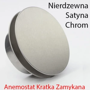 ENIGMA Zamykana - Anemostat 160 mm otwór montażowy - Satyna, Chrom - Kratka Wentylacyjna Okrągła Zamykana