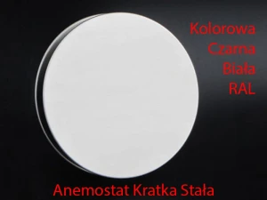 Kratka Okrągła ENIGMA Stała fi 150 (otwór 120 mm) - kratka kolorowa - biała, czarna, antracyt, grafit, szara, kremowa, ecru, miodowa