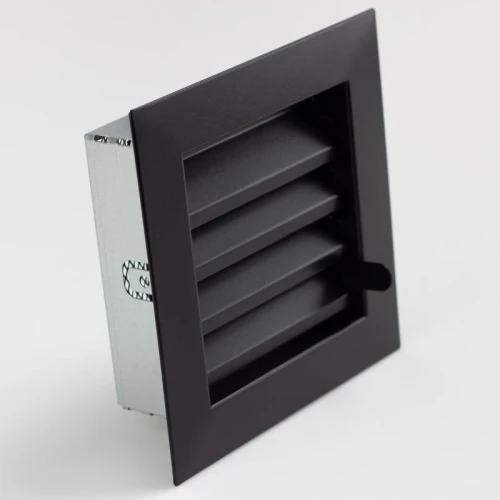 Kratka Stała GRAFIT - do otworu 212x144 mm - lakierowana grafitowa z siatką i redukcją do kanału d 100