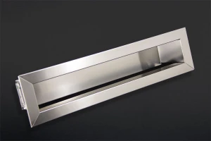 Kratka AIR do otworu 400x60 mm - kominkowa kratka nierdzewna Biała, Czarna, Antracyt, Grafit, Szara, Kremowa, Ecru, Inox, Satyna, Chrom